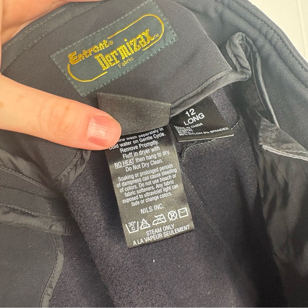 Nils Jan Stretch Snow Ski Pants Size 12 Long Black Sportswear Waterproof Zip Ski - Picture 11 of 12